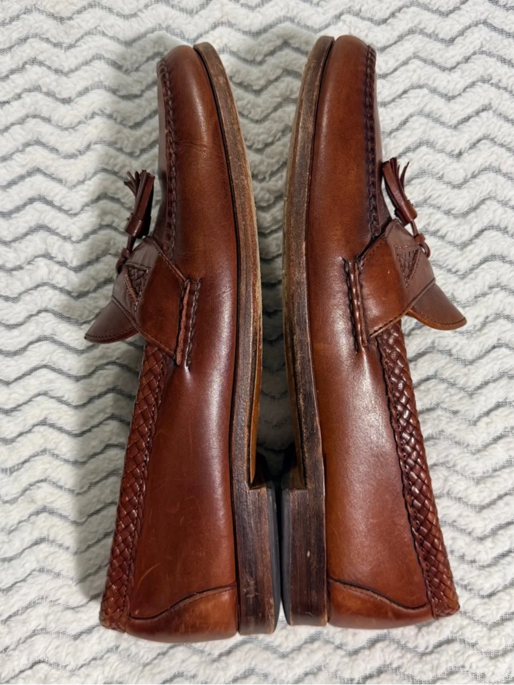 Allen Edmonds Maxfield Brown Leather Tassel Loafer Dress Shoes Sz 11.5B